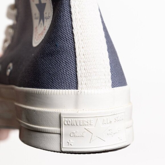 Converse x Comme des Garcons PLAY Heart High Top Sneakers Gray - Picture 12 of 16